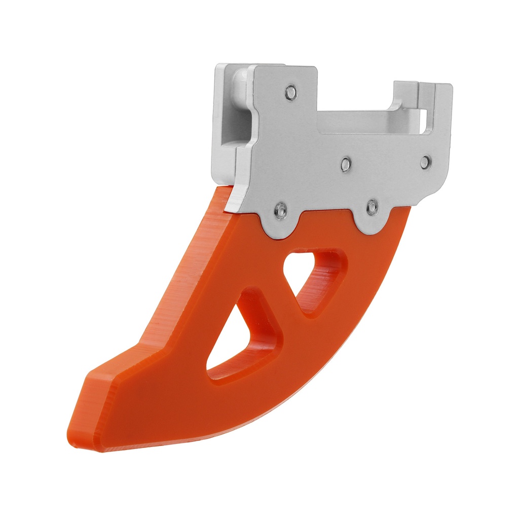 [2CP092179A0501] Protector Disco Freno Trasero Crosspro Aluminio / Dtc Gasgas 10-20 / Rieju 20-25 Plata / Rojo