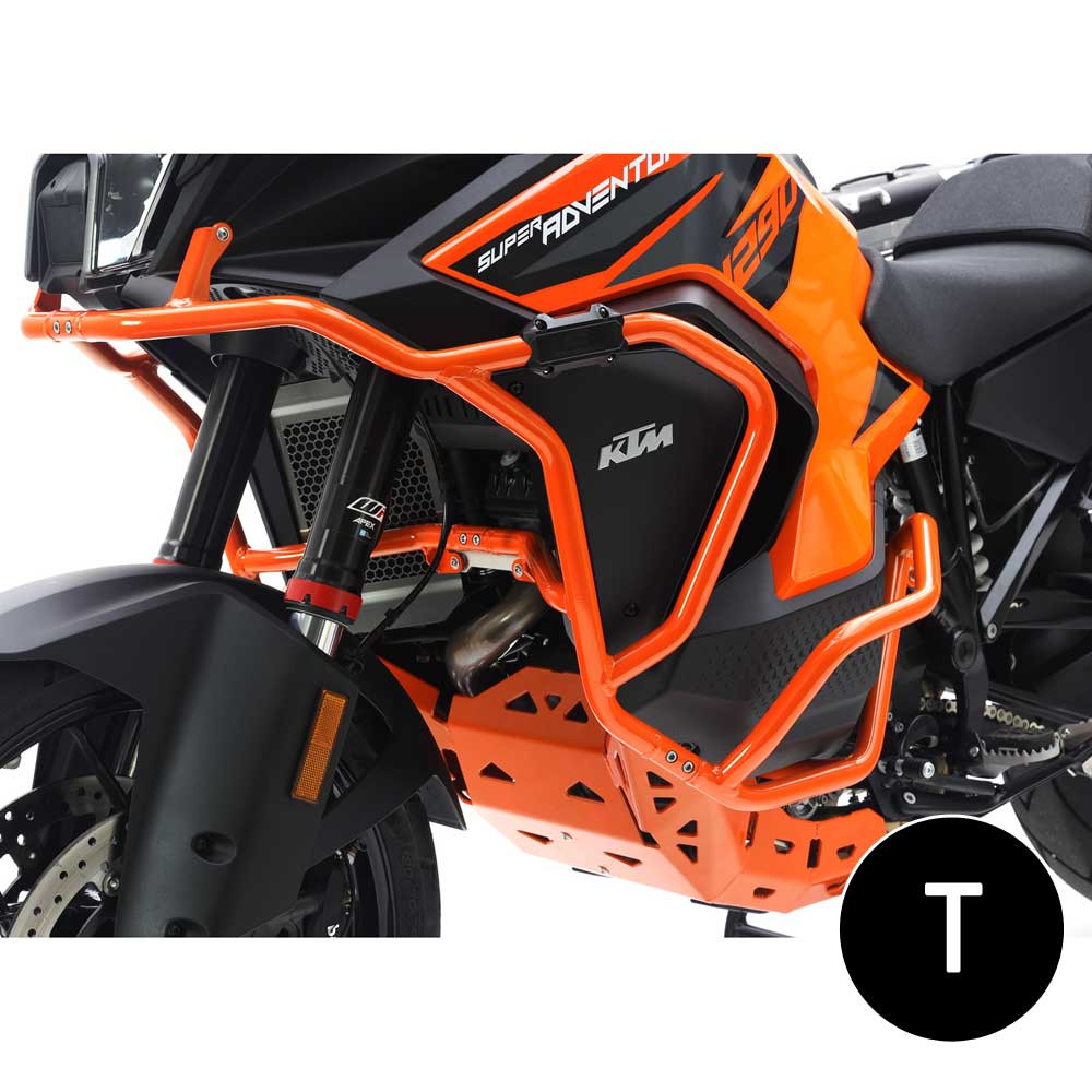 [2CP197075A0005] Barras Protección Motor Carenado Crosspro KTM 1290 Super Adventure R 21-25 Negro