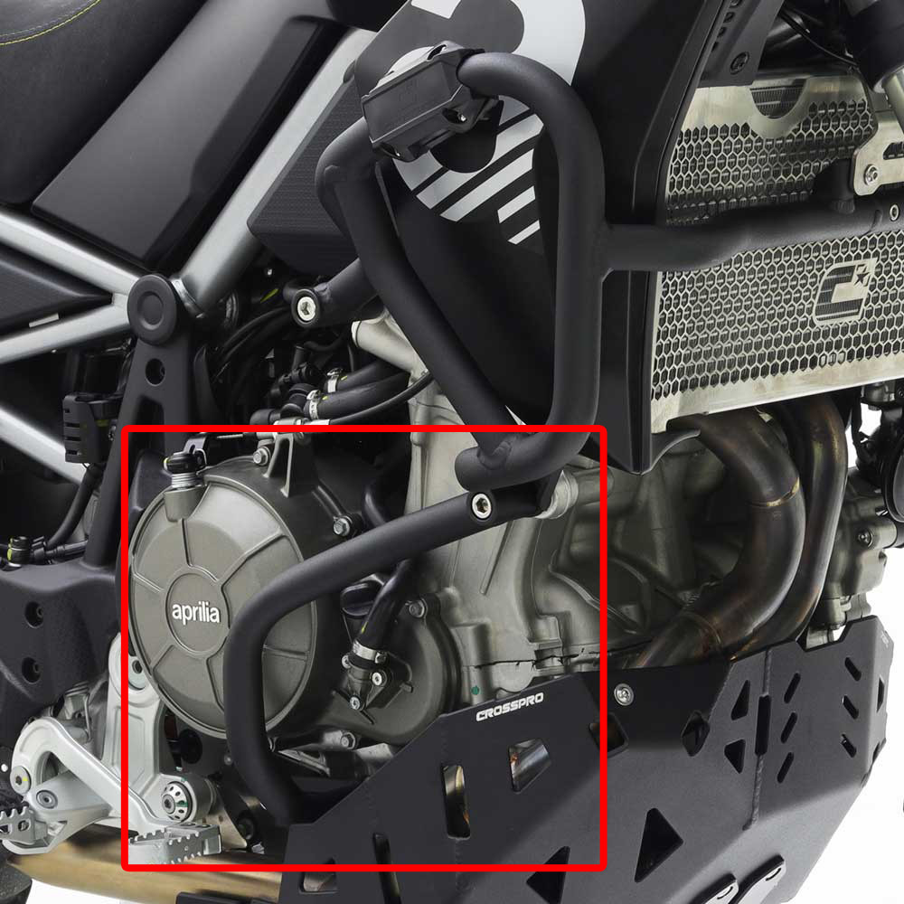 [2CP197LW870005] Barras Protección Motor Crosspro Aprilia Tuareg 22-25 / Rally Negro 2CP197LW870005