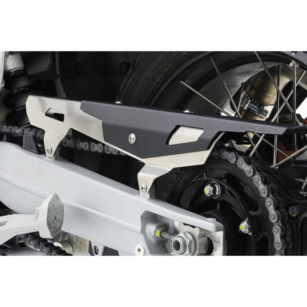 [2CP21400870514] Protector Cadena Crosspro Aprilia Tuareg 22-25 / Rally Plata / Negro T