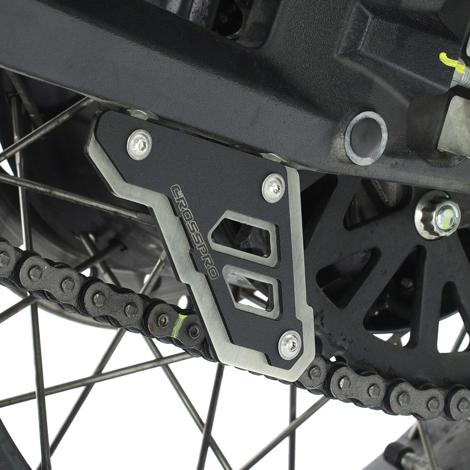 [2CP21500850514] Protector Cadena Inferior Crosspro Ducati Desertx 22-24 Plata / Negro T