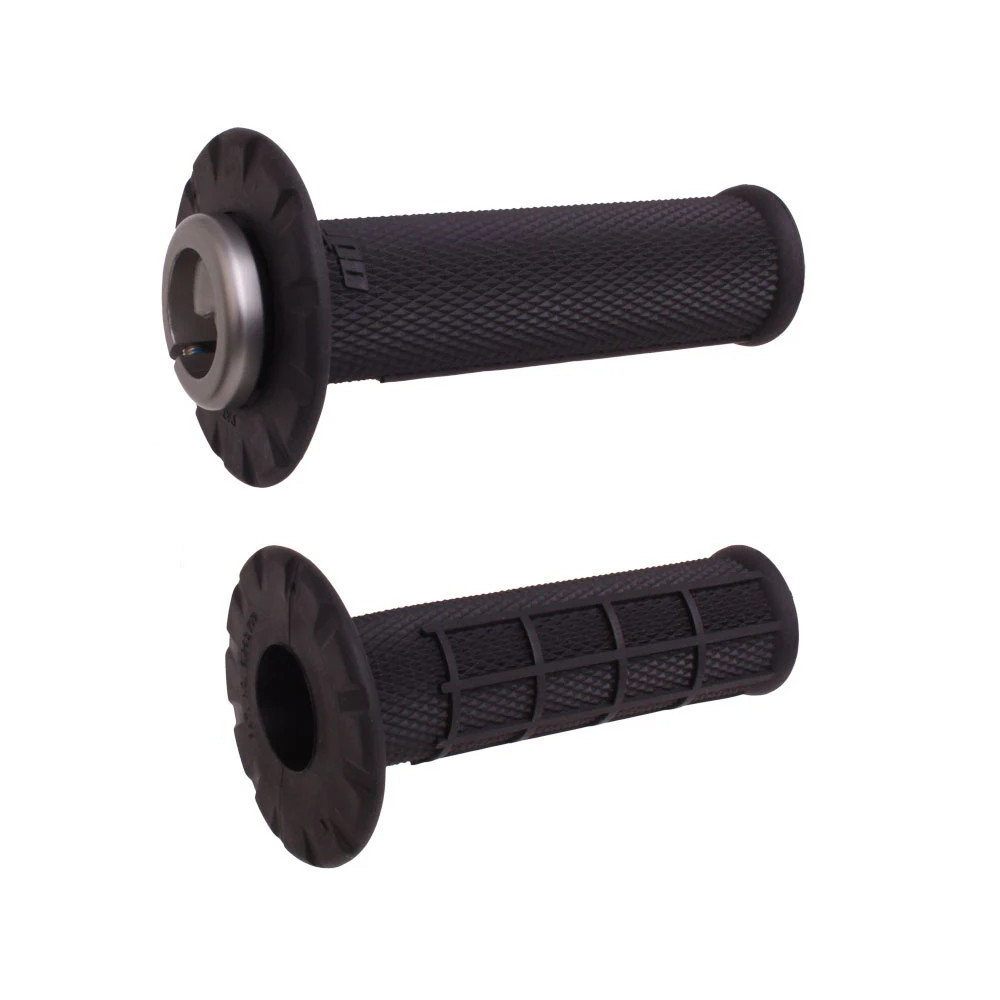 [H21UHWB] Puños ODI MX Universal Lock-On Half-Waffle Negro / Gris