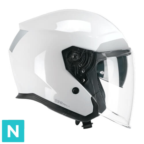 Casco Jet CGM 136F RNA Fibra Mono Blanco