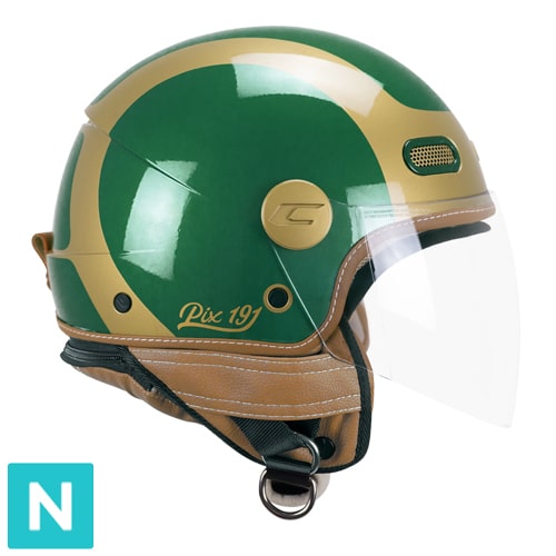 Casco Jet CGM 191G PIX Sprint Verde Oro Larga