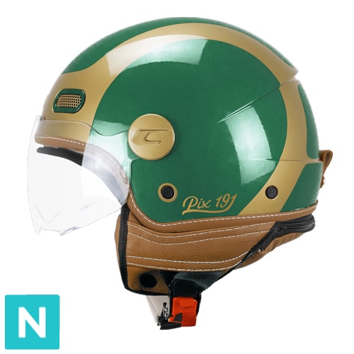 [191G-ASA-89 A1] Casco Jet CGM 191G PIX Sprint Verde Oro Perfilada (XS)