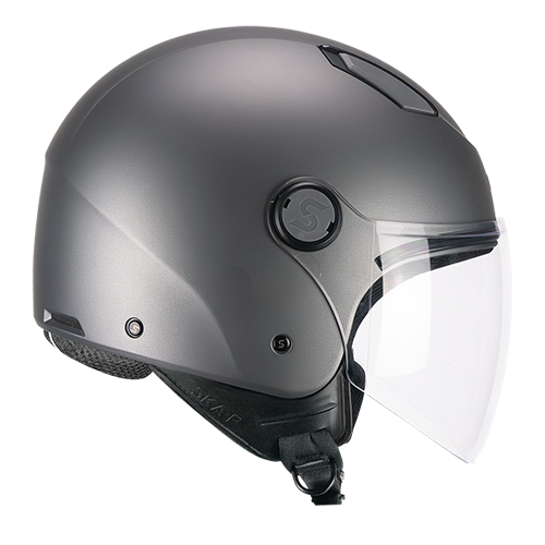 Casco Jet CGM 1LHA Luke Mono Antracita Satinado