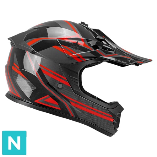 Casco Infantil CGM 267G Dirt-x Fury Negro Gris Rojo