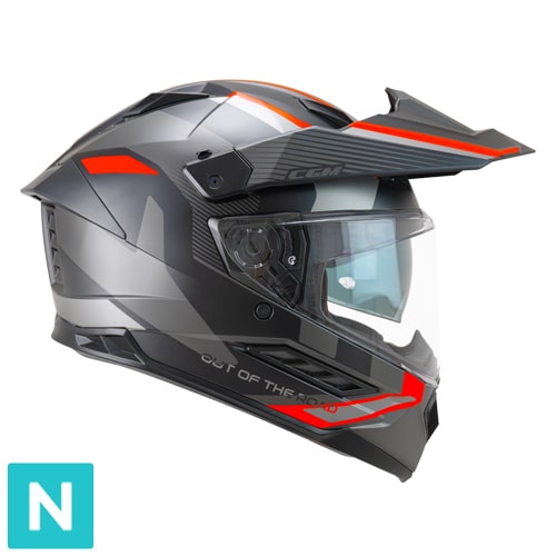 [366G-ALV-29 A1] Casco Integral CGM 366G Dual Ranger Negro Rojo Flúor Mate (XS)