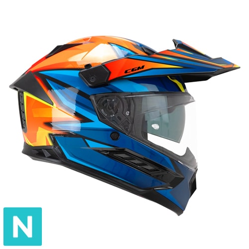 [366X-ALV-91 A1] Casco Integral CGM 366X Dual Beat Azul Naranja Amarillo Flúor (XS)
