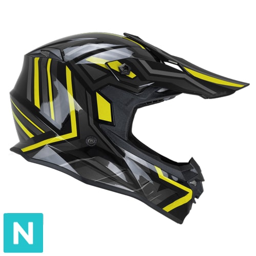 [367G-AFA-69 A1] Casco Integral CGM 367G Mud-x Fury Negro Gris Amarillo (XS)