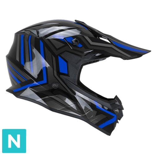 Casco Integral CGM 367G Mud-x Fury Negro Gris Azul