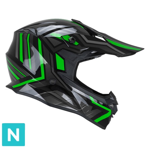 Casco Integral CGM 367G Mud-x Fury Negro Gris Verde