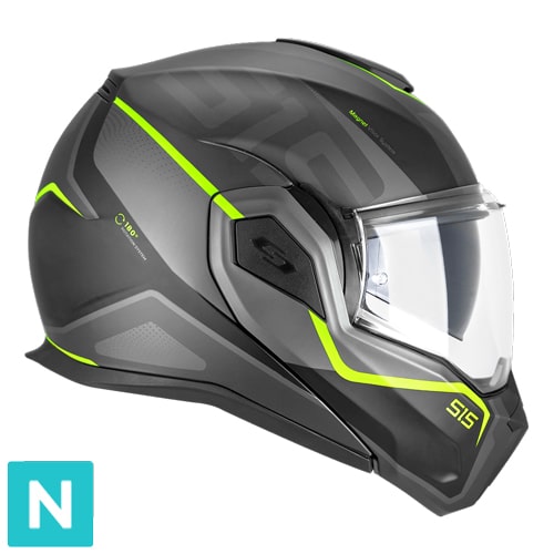 Casco Modular CGM 515S Verso Race Negro Amarillo Flúor Mate