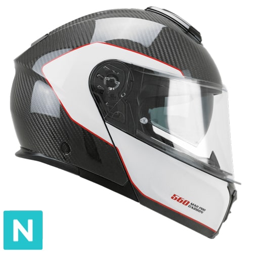 Casco Modular CGM 560S MAD PRO Sport Carbono Blanco Rojo
