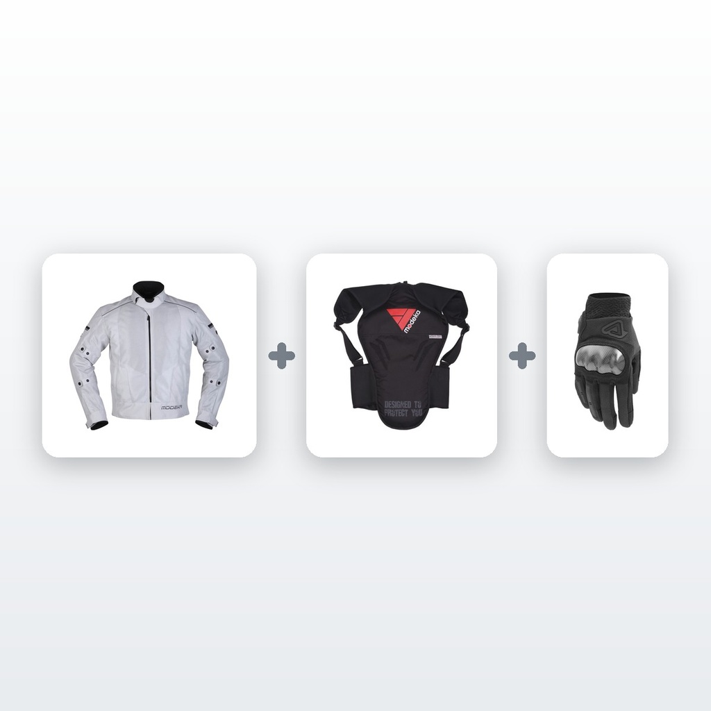 Kit Proteccion - Chaqueta + Espaldera + Guantes