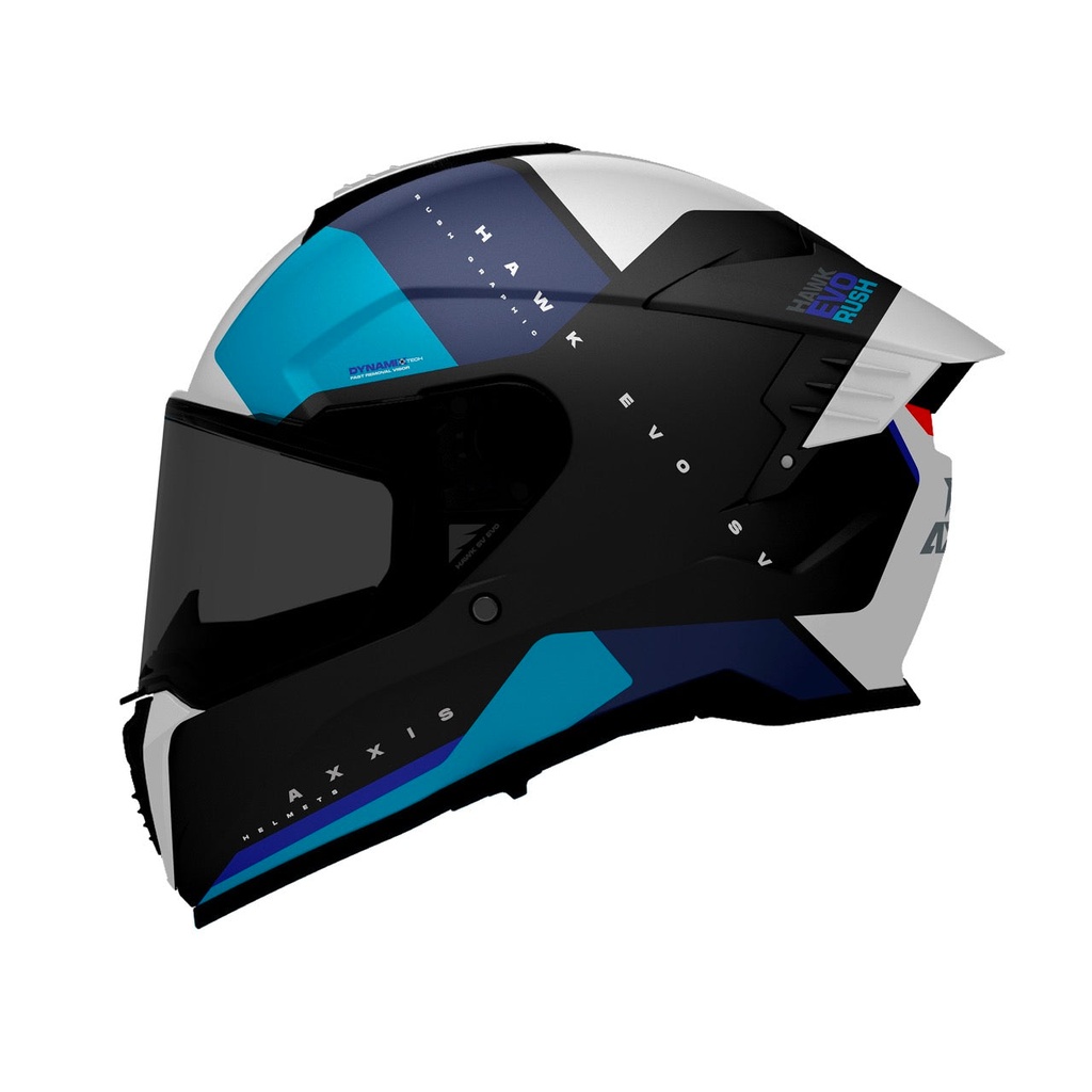 [4321C43B7103] Casco Axxis FF122SV Hawk Evo SV Rush B7 Brillo (XS)