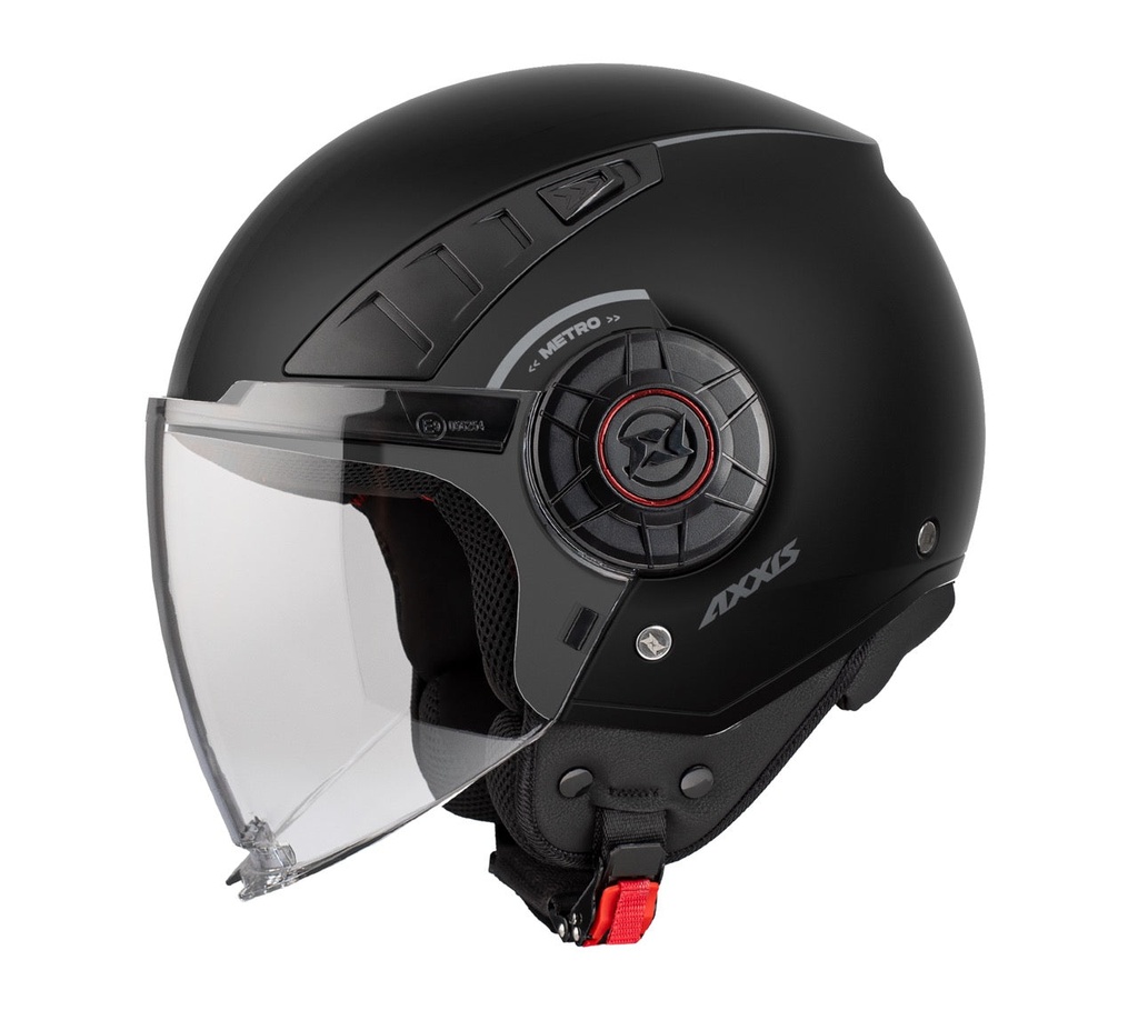 Casco Axxis OF513B Metro S Solid V2 A1 Negro Mate