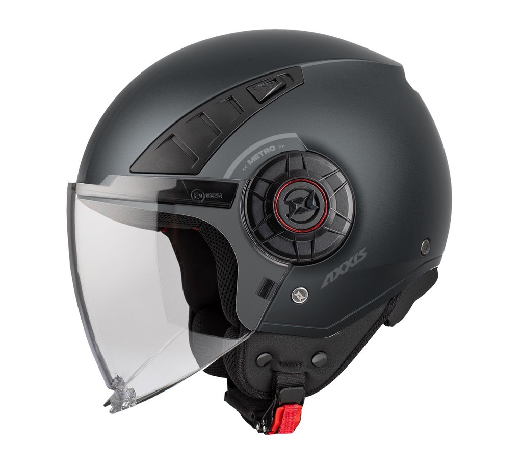 Casco Axxis OF513B Metro S Solid V2 A2 Titanium Mate