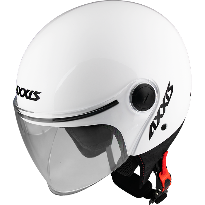 Casco Axxis OF501B Square S Solid A0 Blanco Perla Brillo