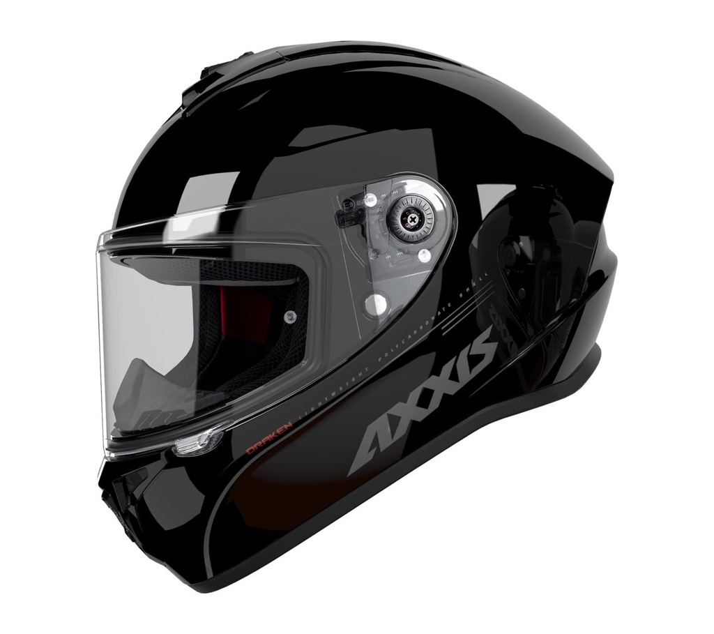 Casco Axxis FF112D Draken S Solid V.2 A11 Negro Brillo