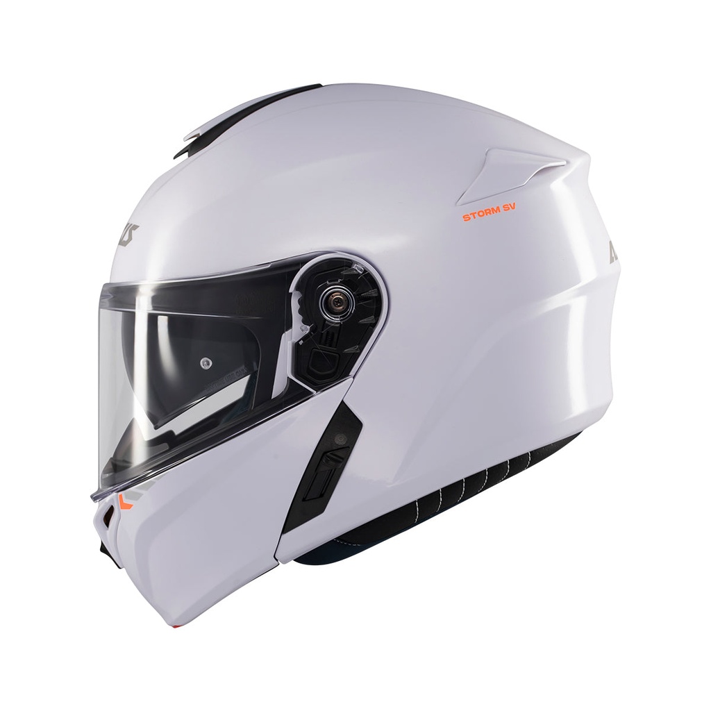 Casco Axxis FF938SV Storm SV S Solid A0 Blanco Perla Brillo