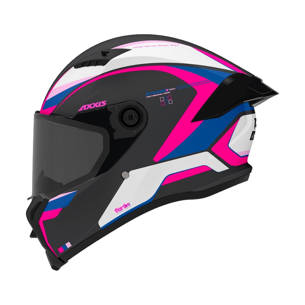 [4364C46B8103] Casco Axxis FF132 Fenix Turbulence B8 Brillo (XS)