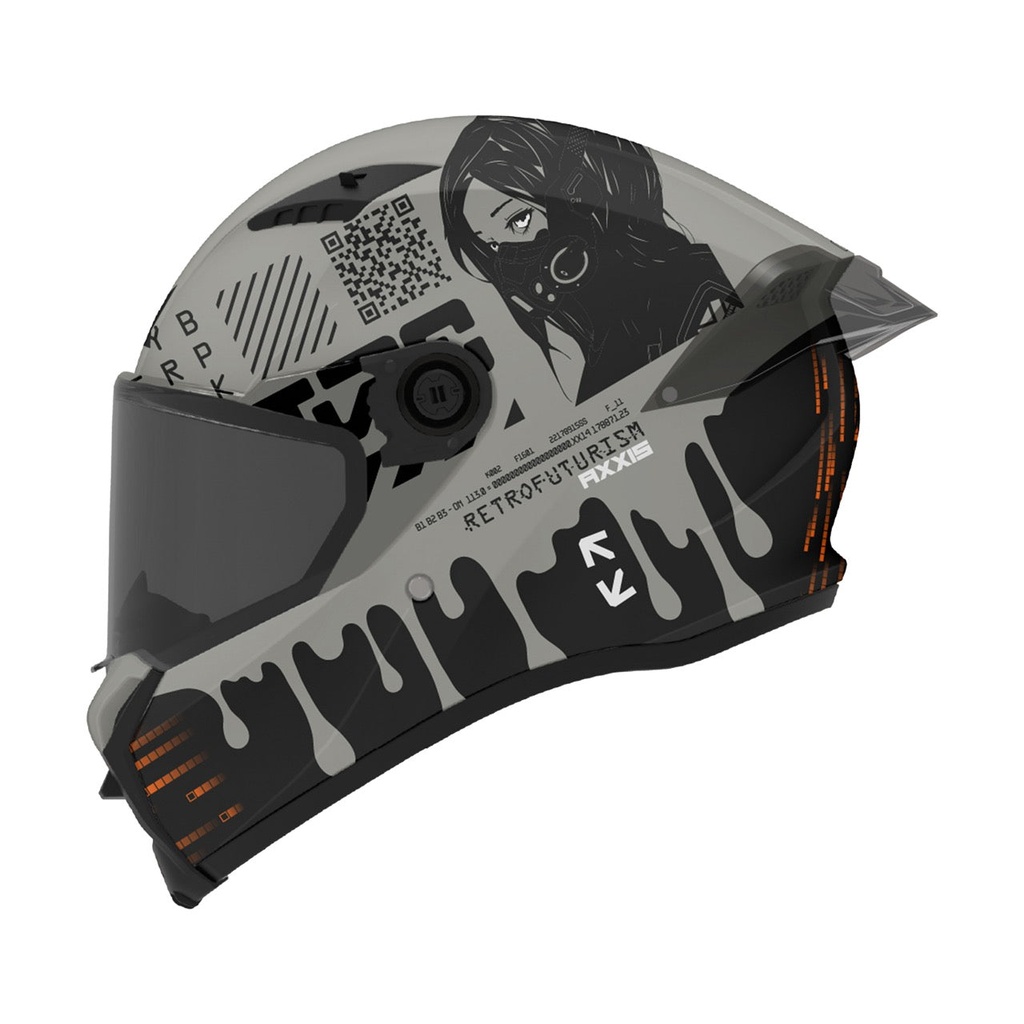 Casco Axxis FF132 Fenix Cyberpunk C4 Brillo