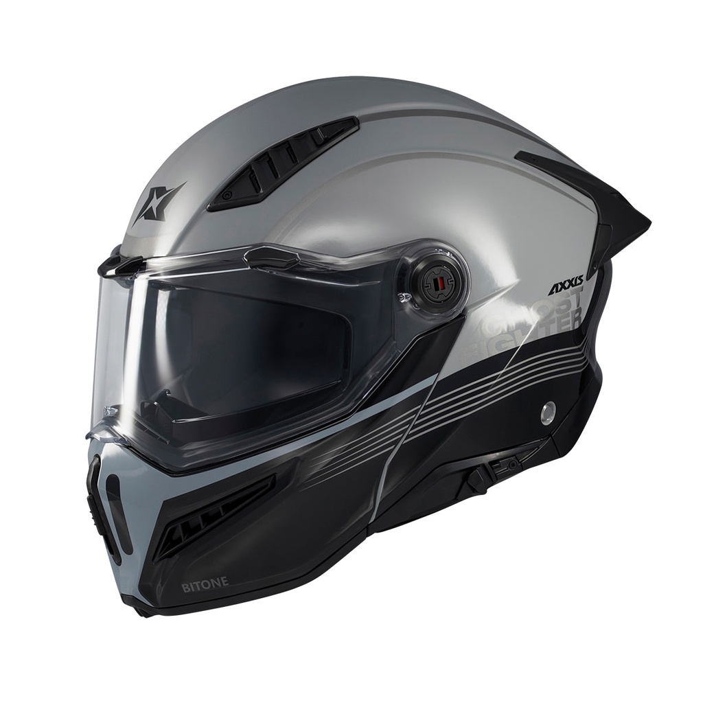 [43653342213] Casco Axxis FU409SV Ghostfighter SV Bitone C2 Brillo (XS)