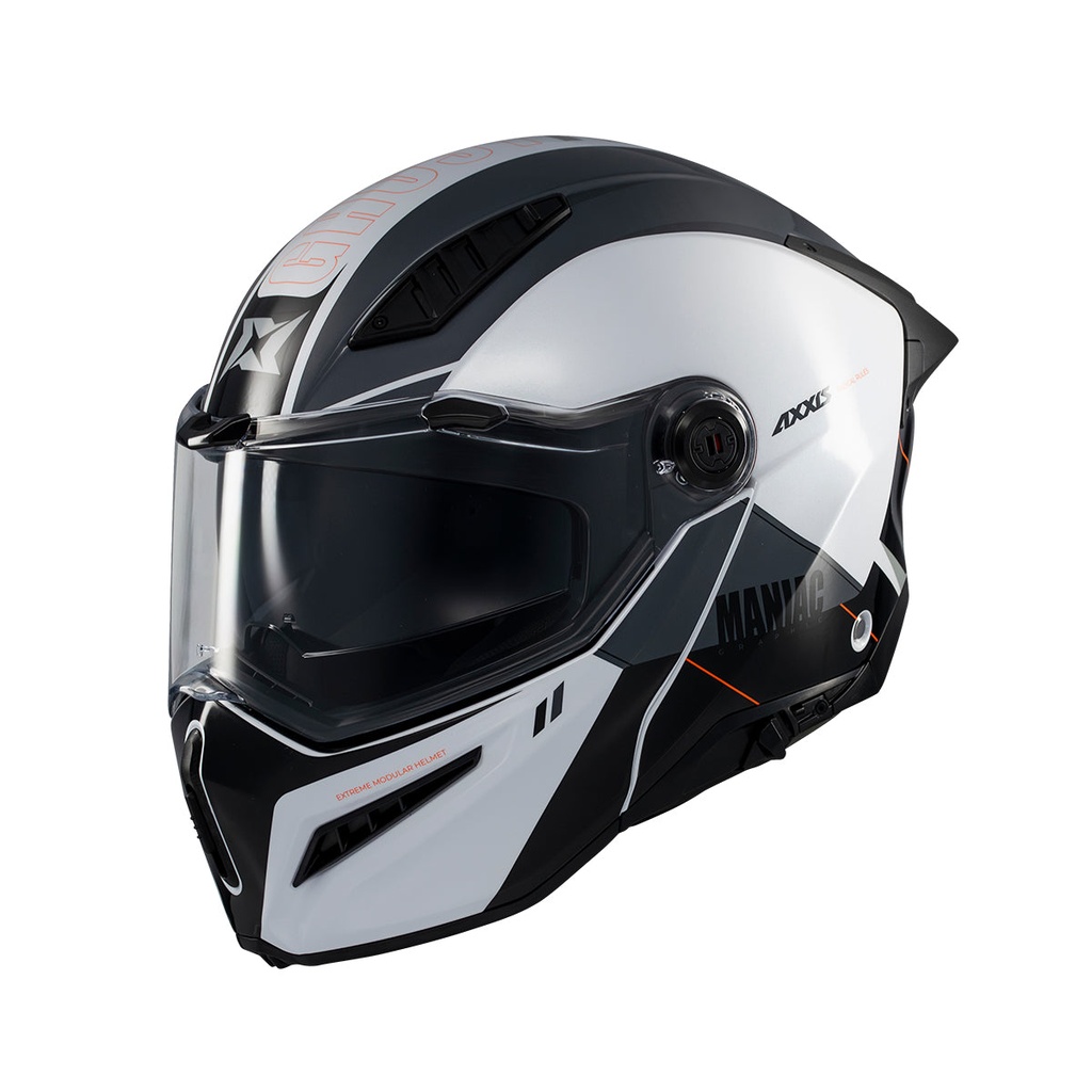 [4365779A213] Casco Axxis FU409SV Ghostfighter SV Maniac A2 Brillo (XS)