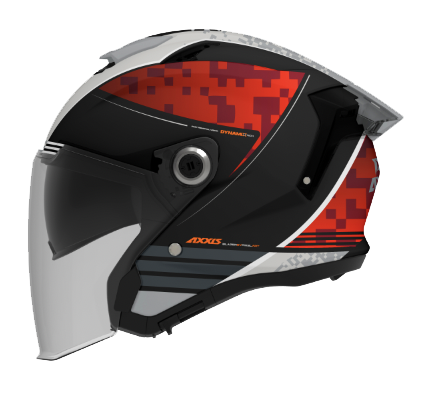 Casco Axxis OF516SV Blazer SV Pixelart B15 Brillo