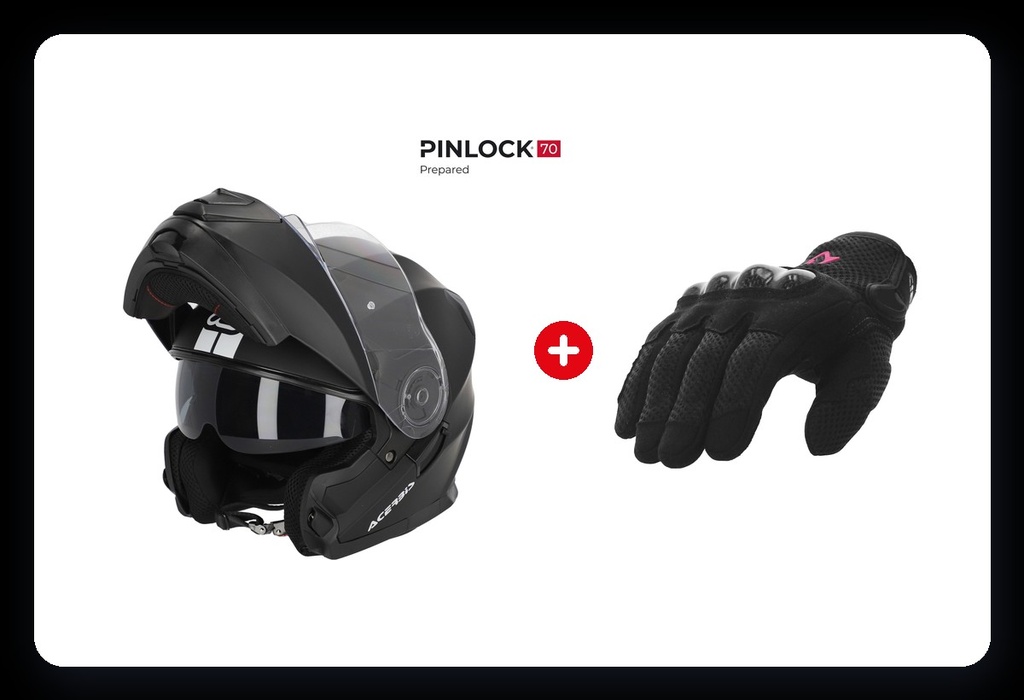 [CASCOEX-MOD_STD-GUANTES] Casco Modular + Guantes