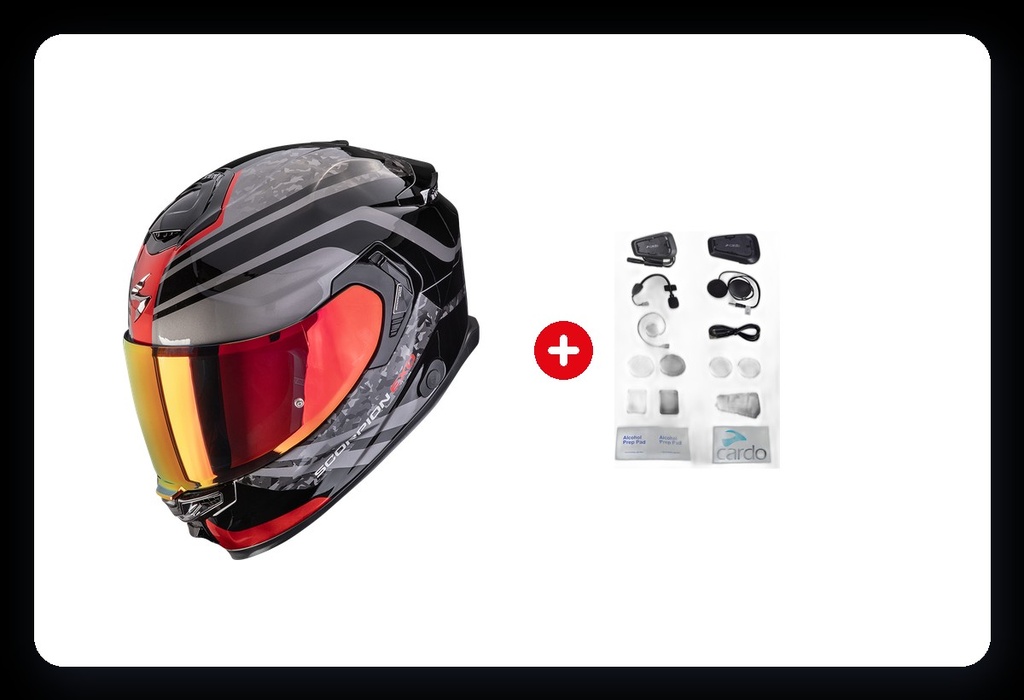 Casco Integral Premium + Intercom Cardo