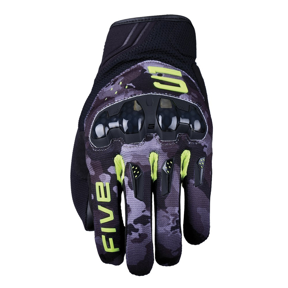 Guantes Five Rsx Camo / Amarillo Fluor