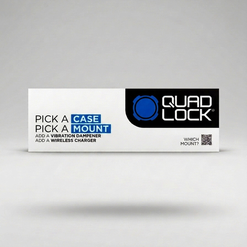 [QLD-FD-GB-MOTO-QR] QUAD LOCK Letrero magnético QUAD LOCK para expositor - english