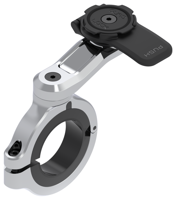 [QLM-LHB-CHR] QUAD LOCK Soporte de smartphone para manillar QUAD LOCK Pro Chrome - Largo / Fatbar / Special Custom