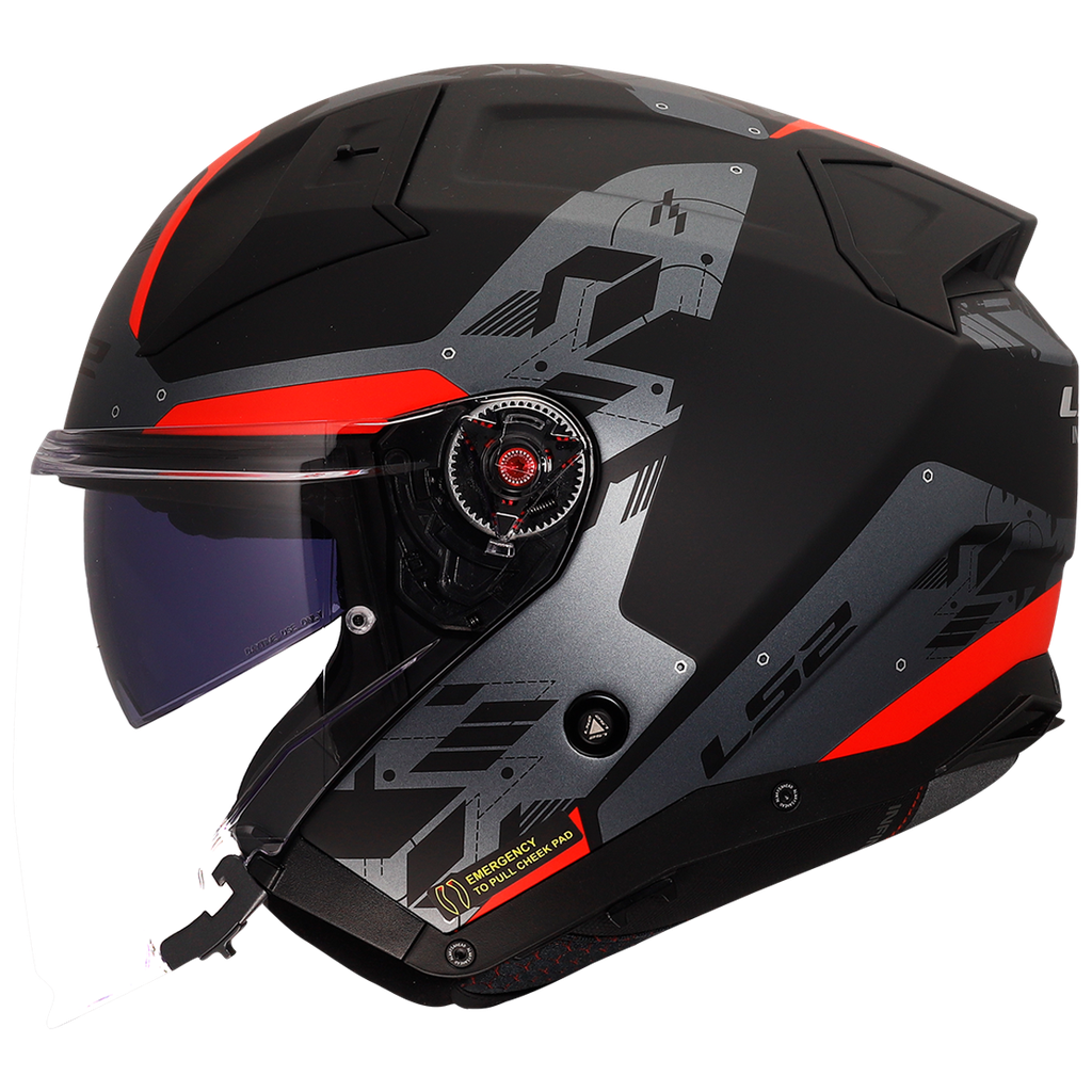 LS2 OF603 Infinity II Nightline Grey RED-06 3XL