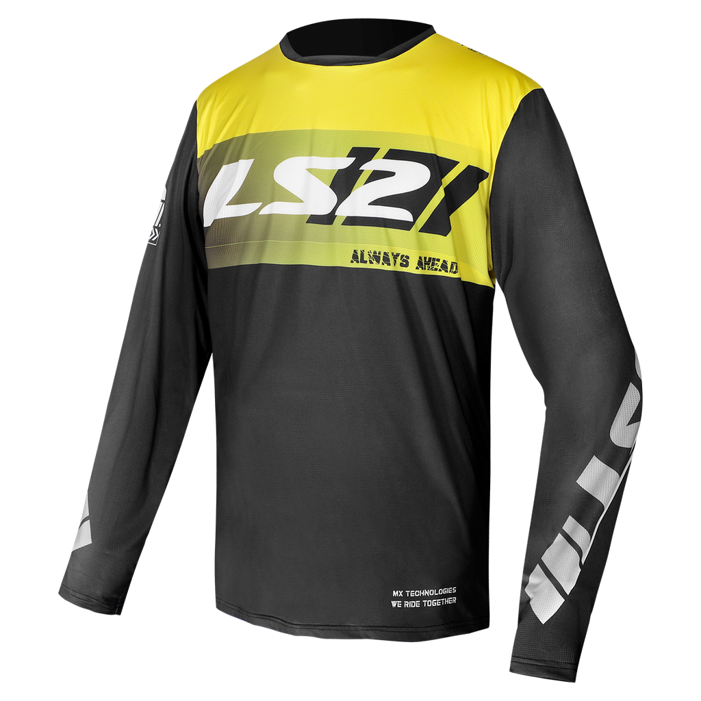 LS2 Gravel Jersey Black H-v Yellow 3XL