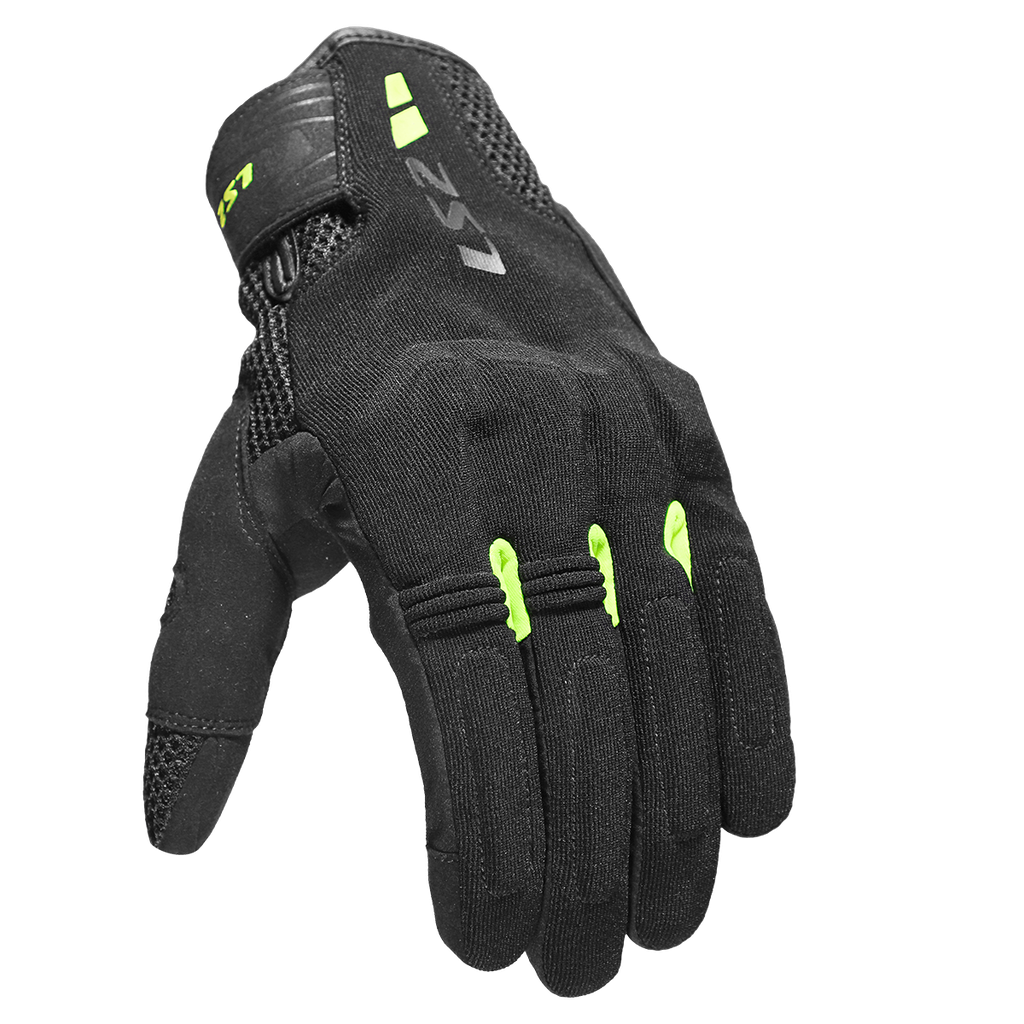 LS2 Dart III Man Gloves Black H-v Yellow 3XL