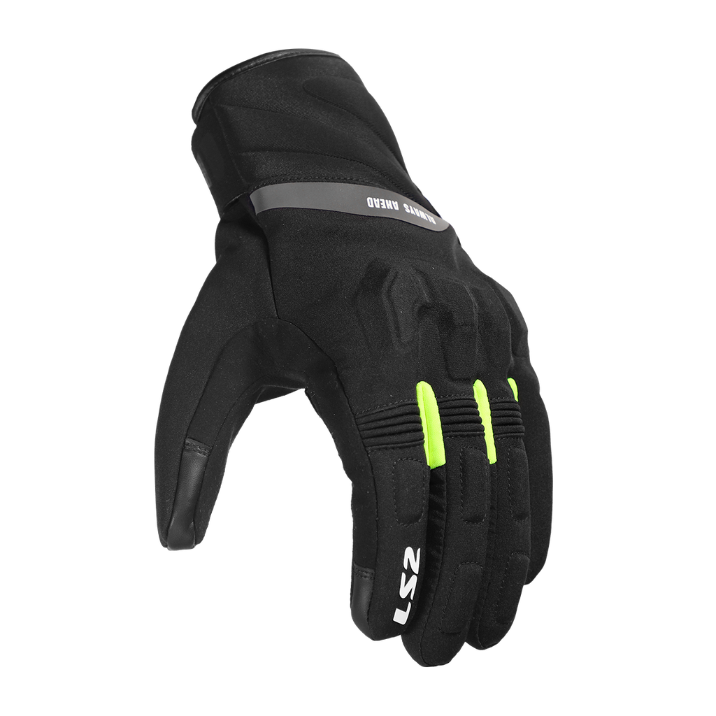 LS2 Jet III Man Gloves Black H-v Yellow 3XL