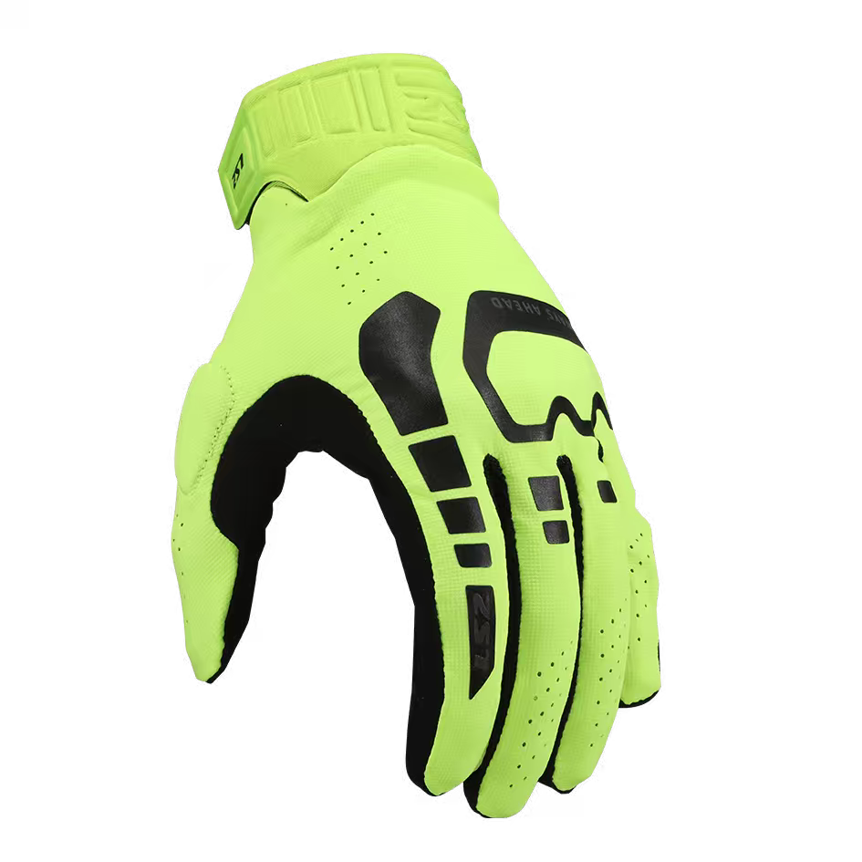 LS2 Flex Man Gloves Black H-v Yellow 3XL