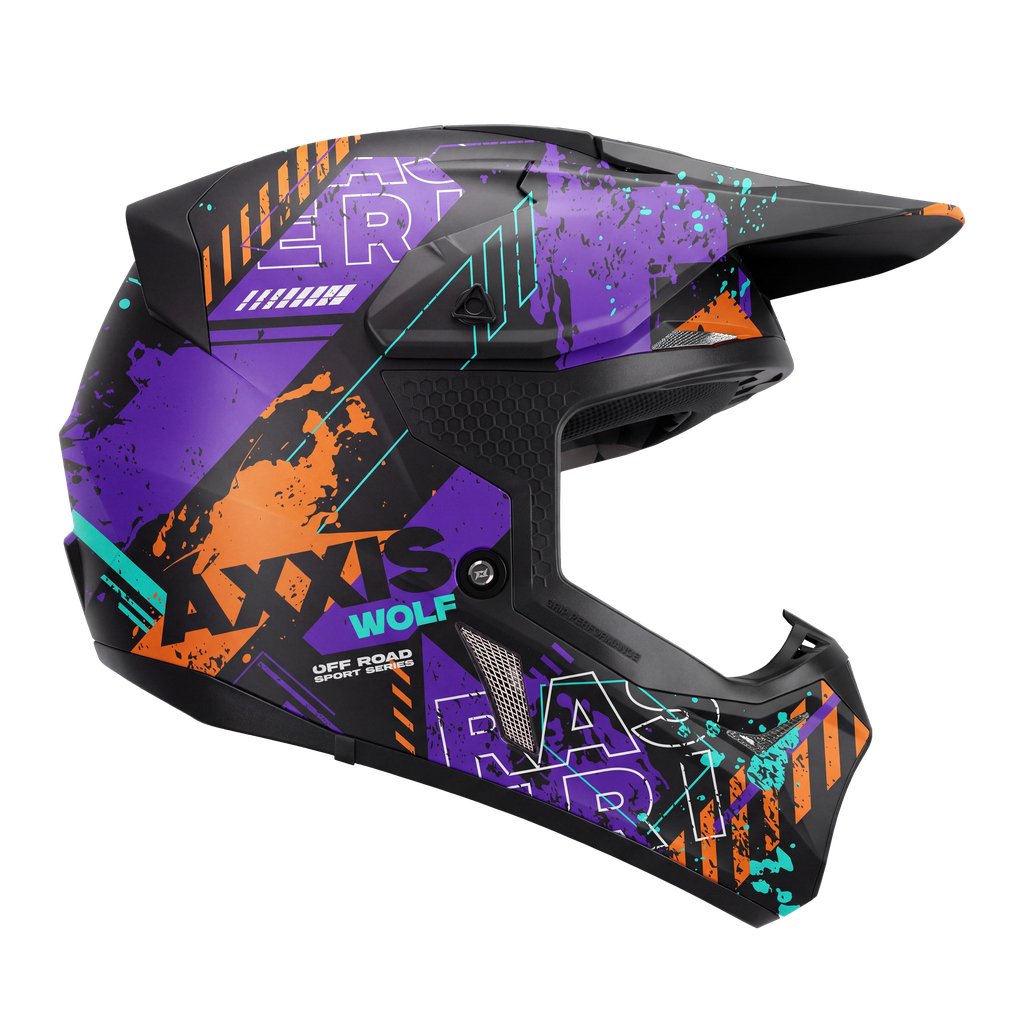 Casco Axxis MX803B Wolf S Raseri B4 Mate