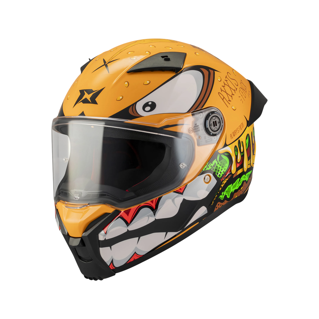 Casco Axxis FF132 Fenix Fast Food C3 Brillo