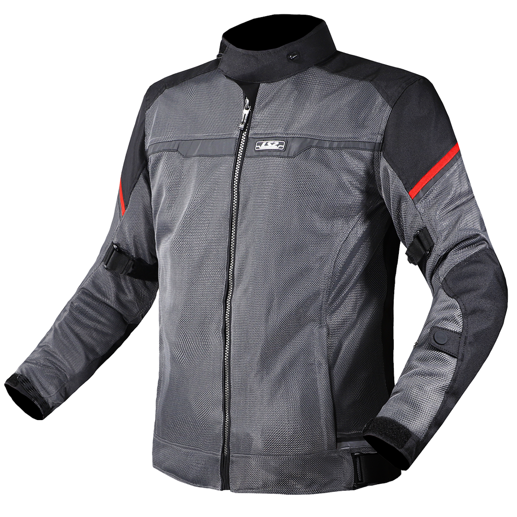 LS2 RIVA MAN JACKET BLACK DARK GREY RED