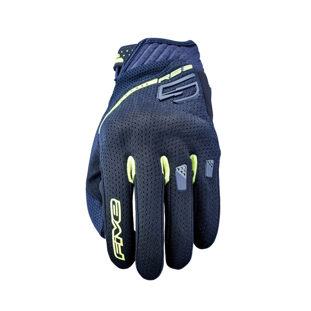 Guantes Five Rs3 Evo Airflow Negro / Amarillo Fluor