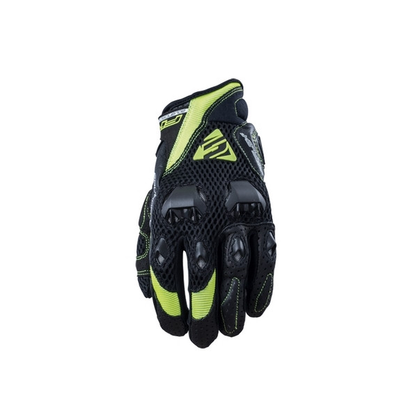Guantes Five Stunt Evo Airflow Negro / Amarillo Fluor