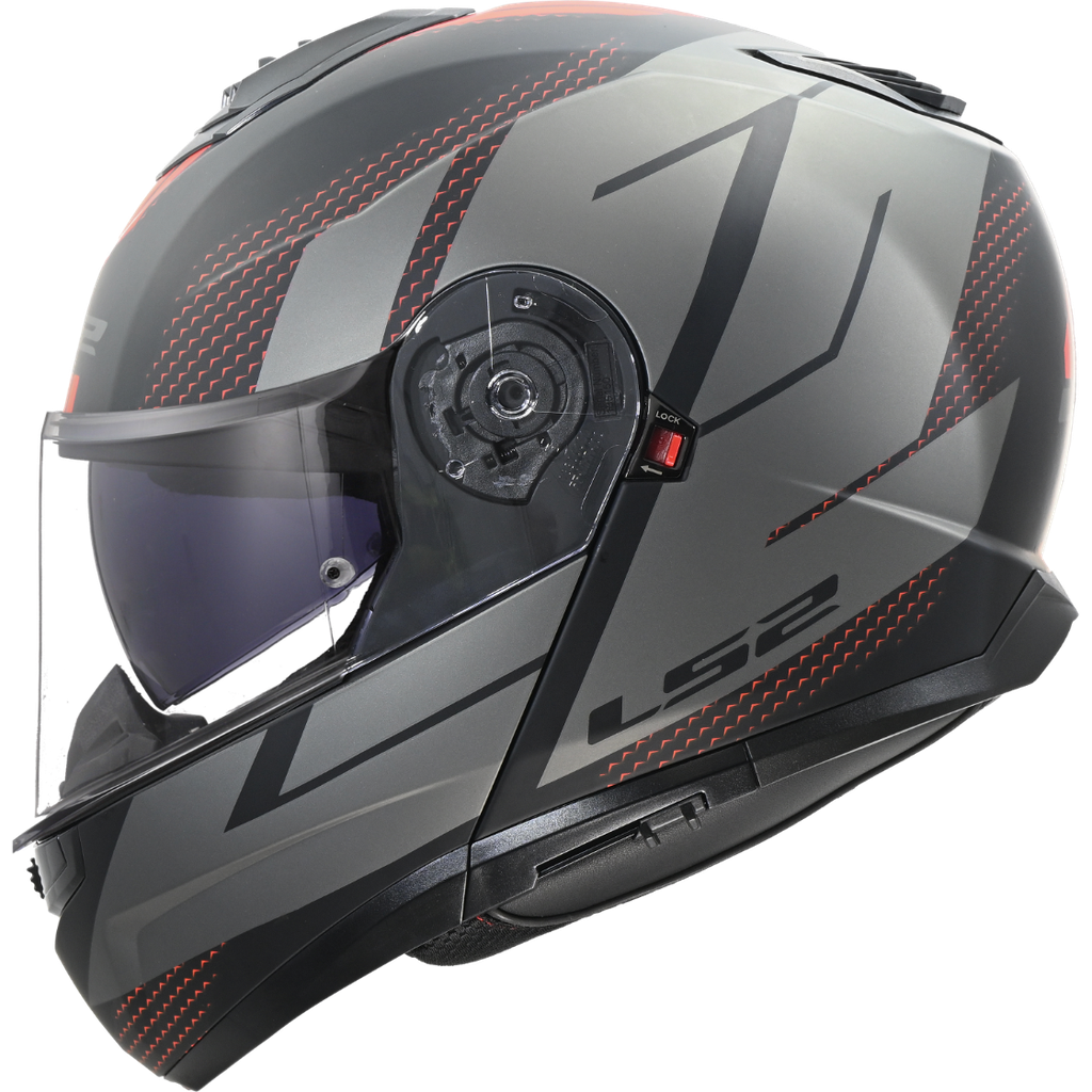 Casco Moto Modular LS2 FF908 Strobe II Code Negro Gris