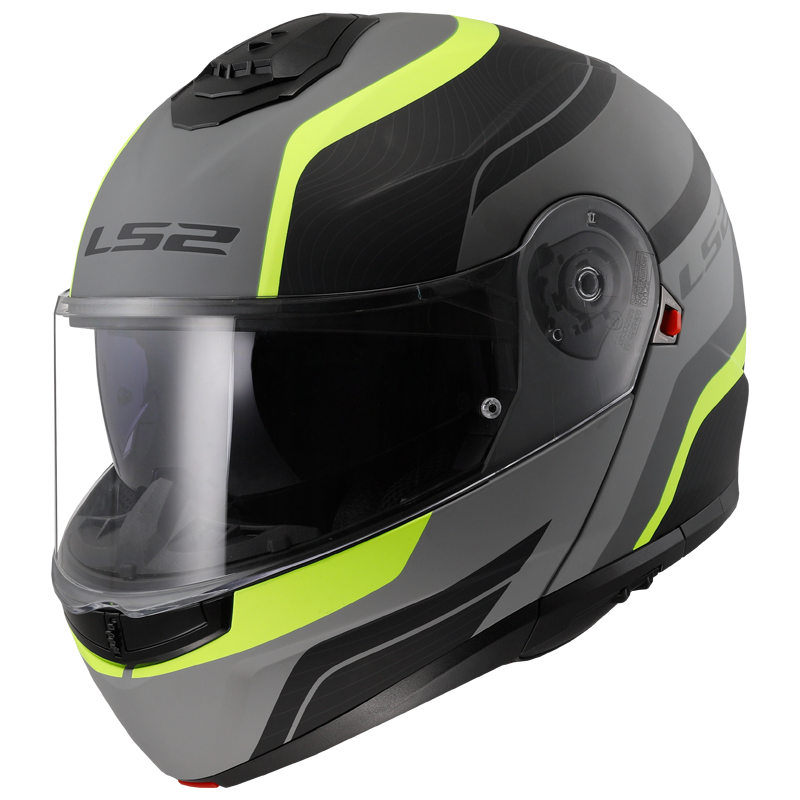 [569082254XS] LS2 FF908 STROBE II MONZA M.BLACK H-V YELLOW-06 (XS)