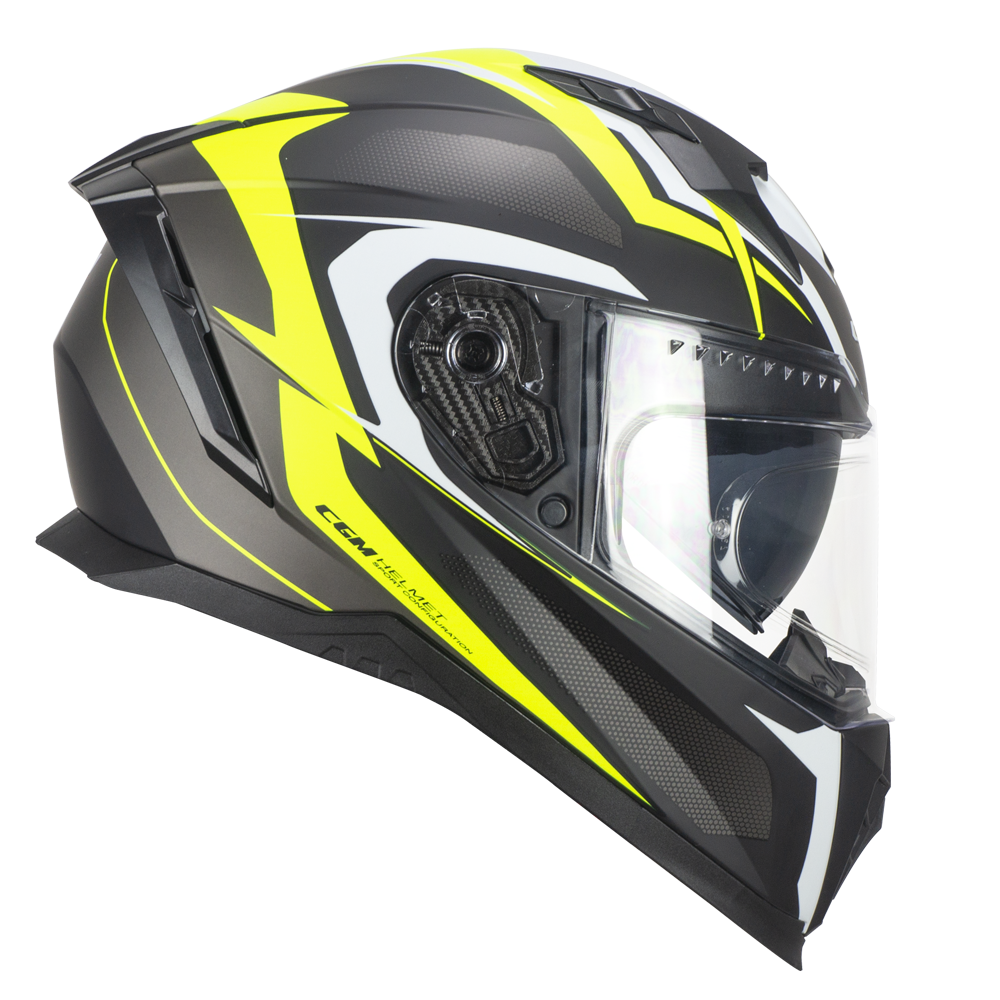[311G-ALV-19 A1] Casco Integral CGM 311G Blast Sport Negro Amarillo Flúor Mate (XS)