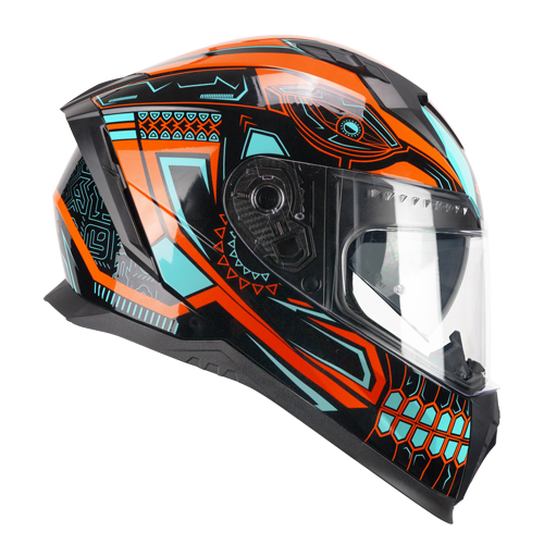 Casco Integral CGM 311M Blast Maya Negro Naranja Azul Claro