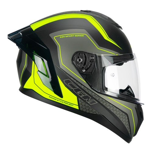 [330G-ALA-19 A1] Casco Integral CGM 330G Riot Sport Negro Amarillo Flúor Mate (XS)